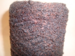 Пряжа полушерстяная, цвет коричневый, букле, Италия вес 0.228